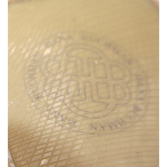 Dana Buchman Blue & Black Peep Toe Wedge Shoes Size 7.5 Faux Snakeskin Pattern - Picture 7 of 7